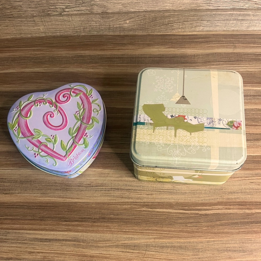 Brighton Heart Tin & Fossil Watch Tin